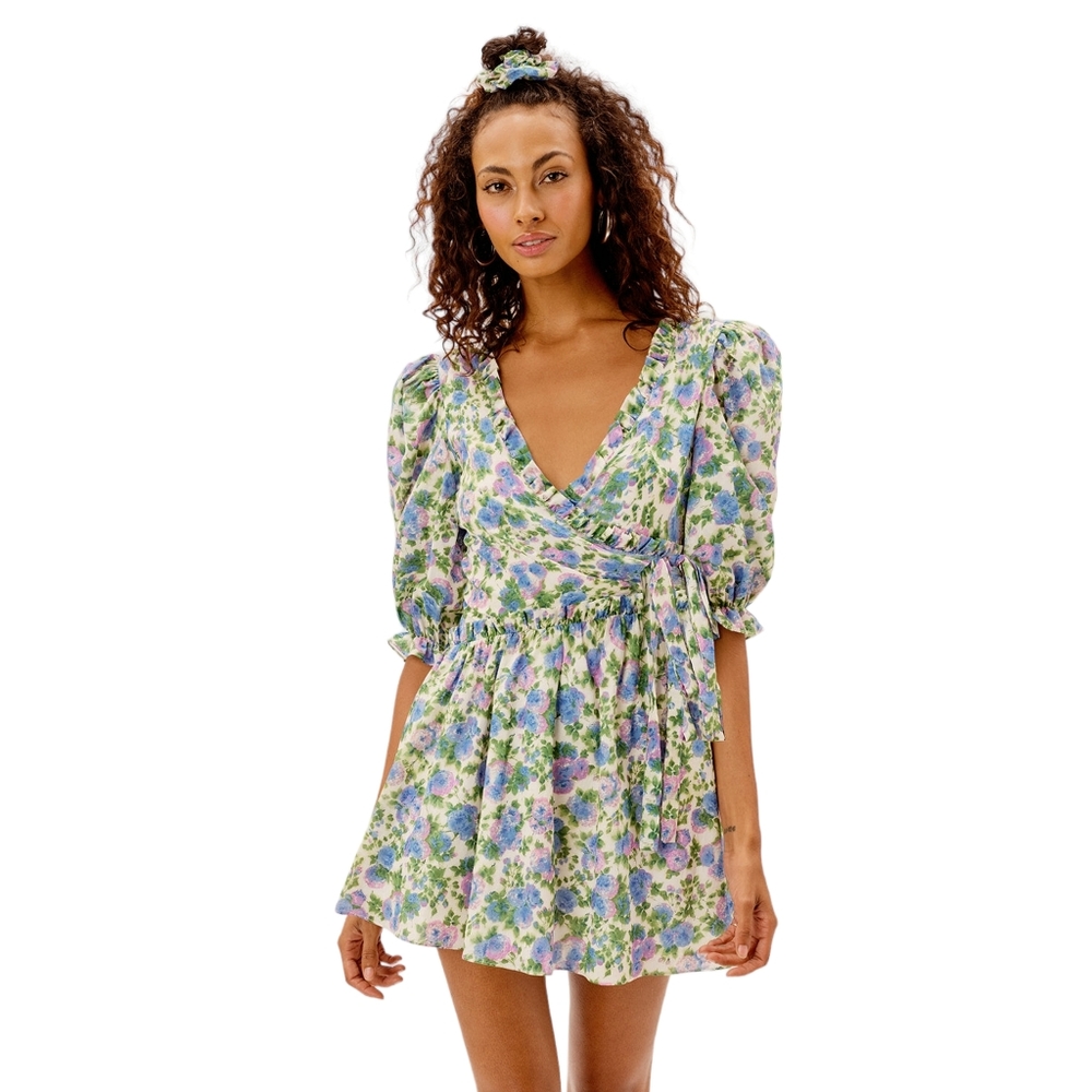 For Love & Lemons Bridget Mini Dress In Wisteria